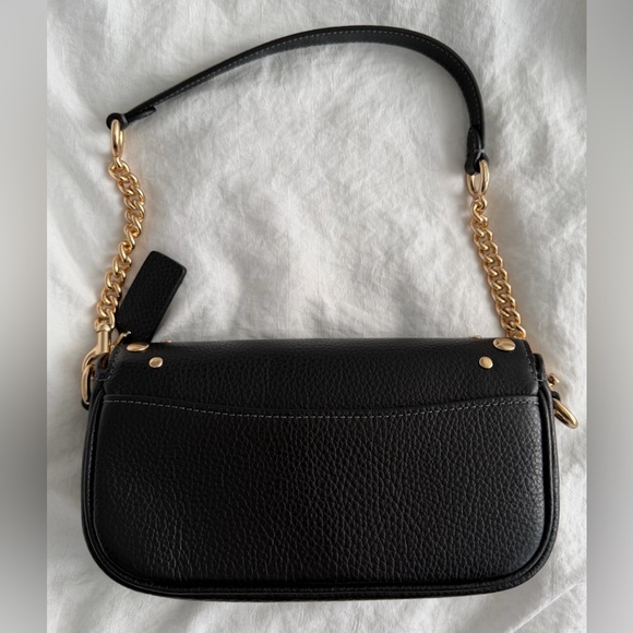 👑✅PRICE FIRM✅COACH Black Pebbled Leather & Gold Studded Bag Wallet Set. NWOT - Picture 6 of 17